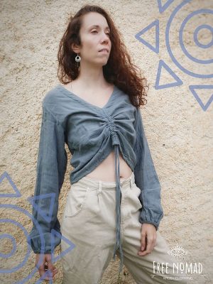 Crop Top Anila Azul